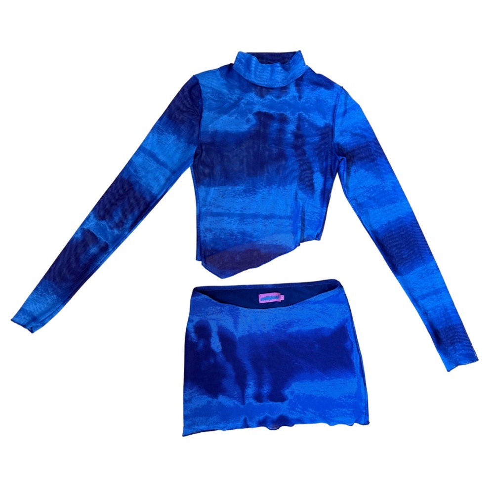 Edikted Blue Tie-Dye Set Size XS